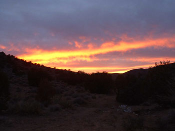 Mountain sunset photo
