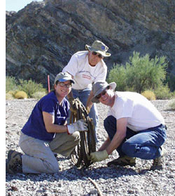 Three volunteers photo