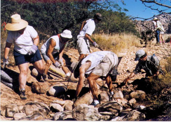 Road barrier construction photo