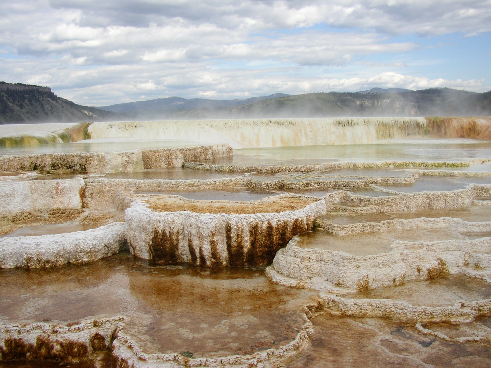 Mammoth Hot Springs, Yellowstone National Park. Photo by Dr. David Mann, MWU. 