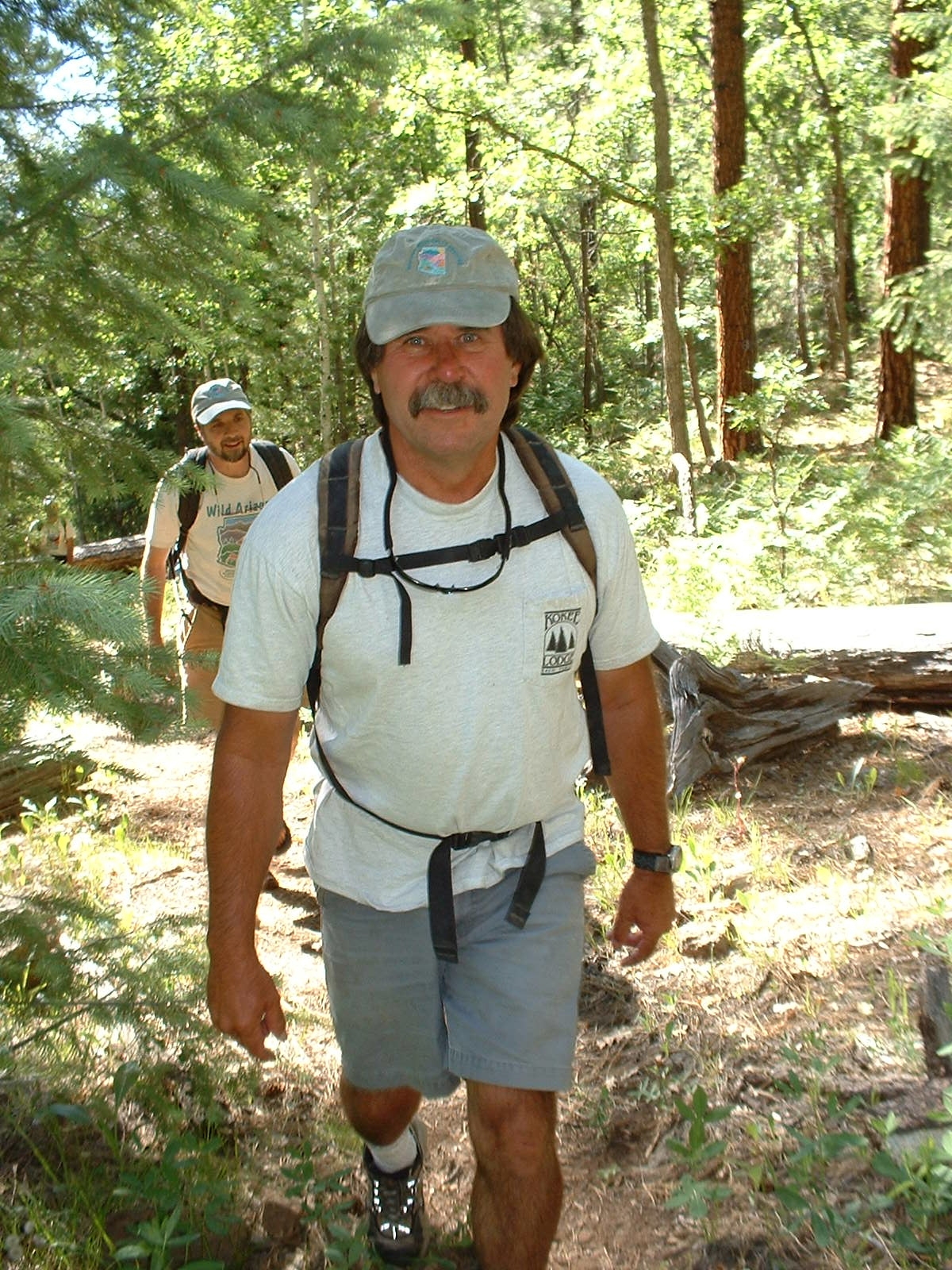 Kim Crumbo makes his way along Fish Creek trail. Photo by Jason Williams. 