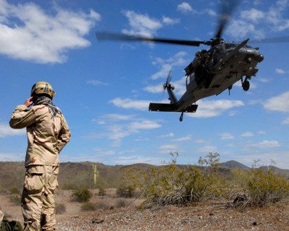 Conservation of lands outside the BMGR enhances military mission compatibility. Photo: U.S. Air Force